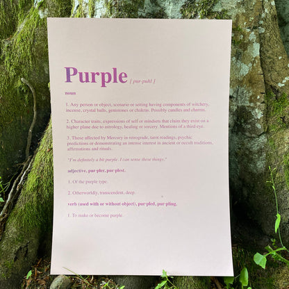 Purple Risograph Print