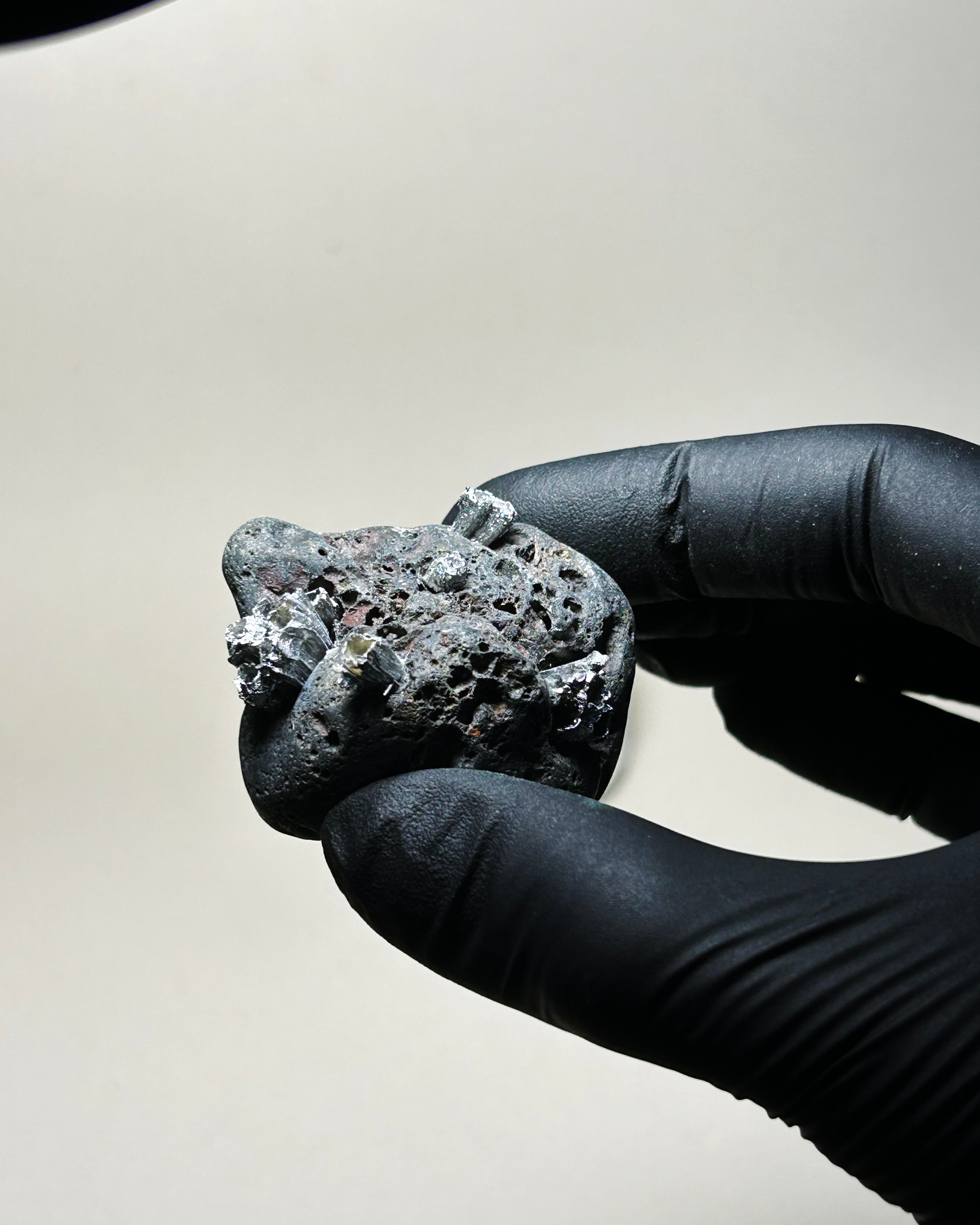 Metal Barnacles on Lava Rock